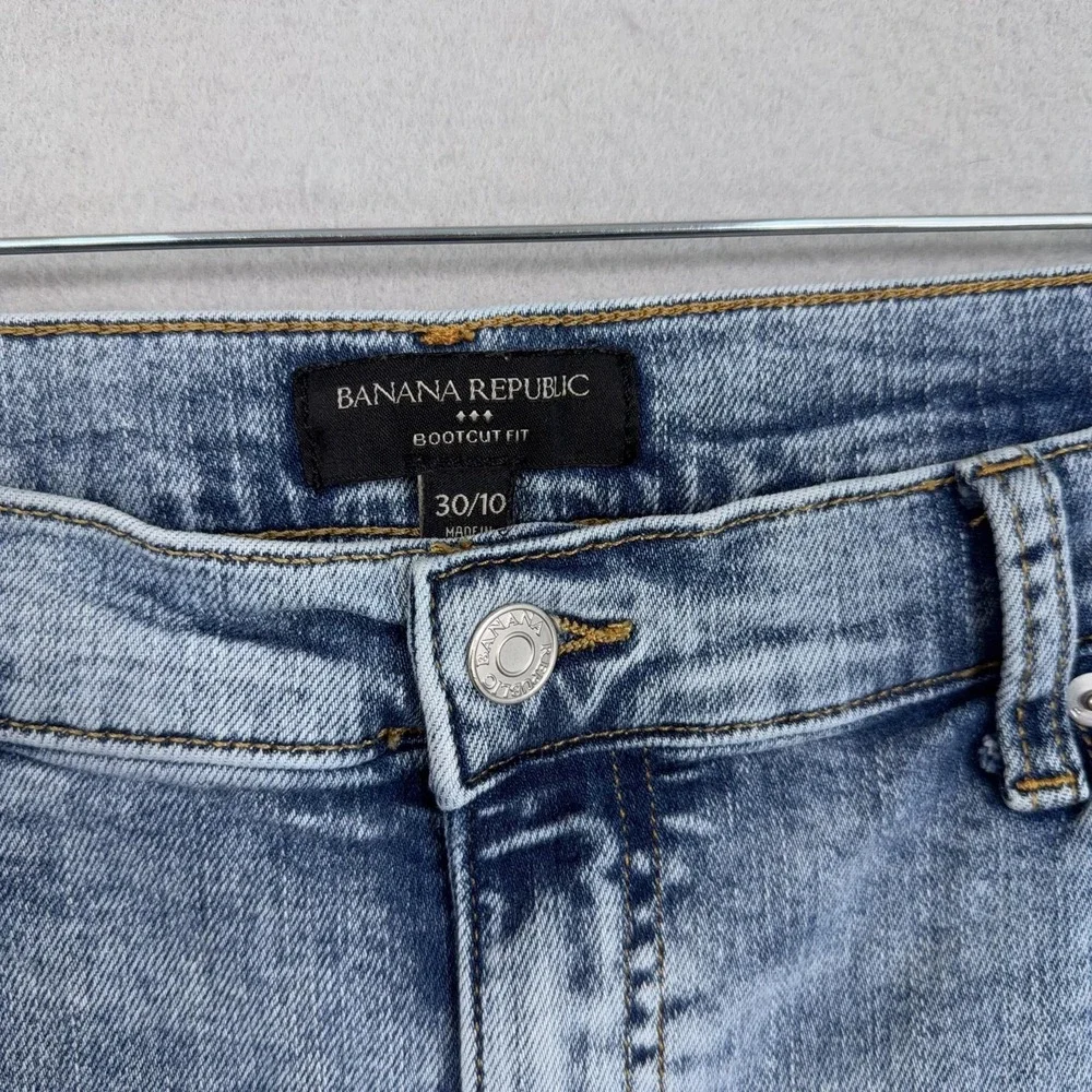 Banana Republic Jeans Womens 30/10 Light Blue Bootcut Denim Stretch Casual - Picture 4 of 15
